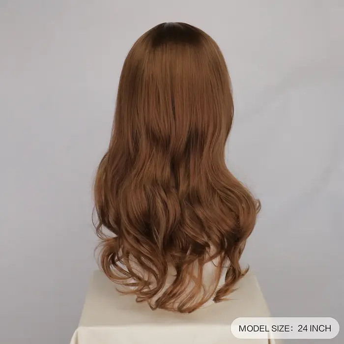 Perruque de Cosplay d'halloween à cheveux longs ondulés