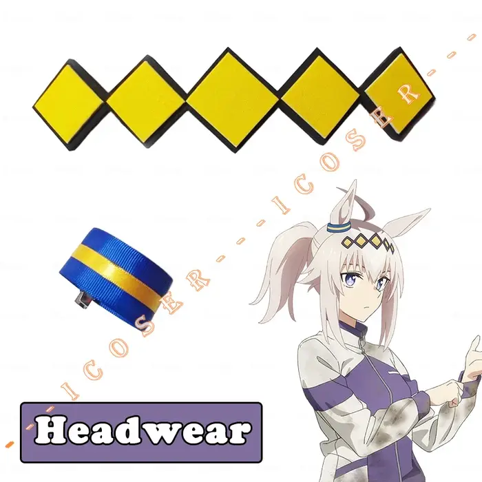 Anime Uma Musume cendrillon gris Oguri casquette Cosplay perruque chapeaux lumière blanche cheveux oreilles Halloween fête femmes filles carnaval accessoires