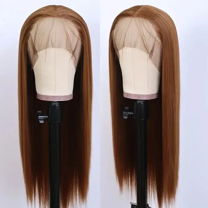 Perruque longue et lisse pour femme