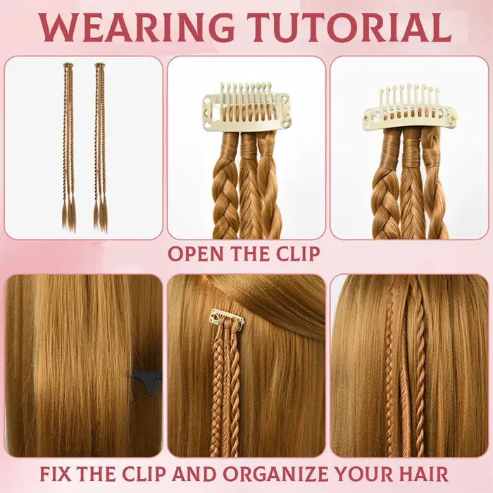 Extensions de cheveux tressés à Clip
