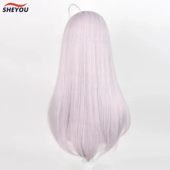 Alya-Perruque Cosplay Synthétique Longue Droite Gris Rose Alisa Mikhailova Kujou