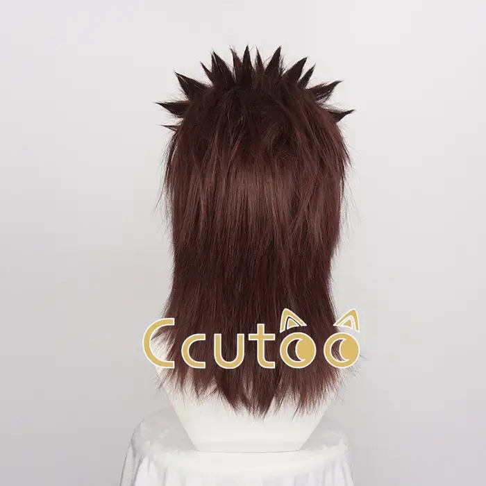 Ccutoo-Perruque de Cosplay en Cheveux Synthétiques, avec Bonnet, Vêtements de Sauna Rouge, Anime Choji Akimpiercing