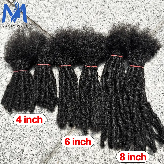 100% Extensions de cheveux humains Dreadlock pour tresses au Crochet 0.6 cm de largeur