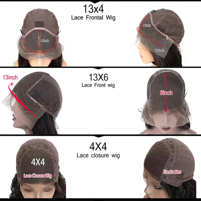 4X4 fermeture dentelle perruque Pixie court bouclés Bob coupe émoussée