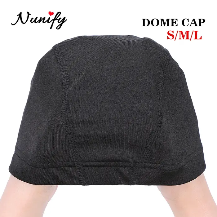 Nunify 1 pièces S M L vente en gros Spandex dôme casquette pour Bonnet Perruque noir filet à cheveux