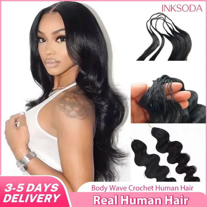 Extensions de cheveux humains au crochet de 30 pouces, ondulés, 12A, sans nœuds, pré-séparés, en plu