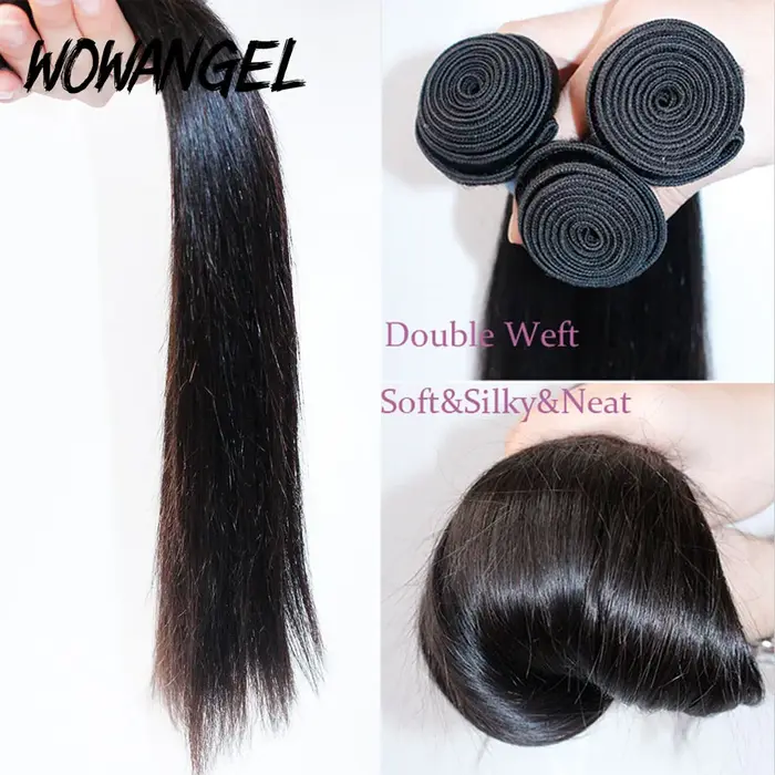 Wow Angel droit 28 30 pouces Remy brésilien cheveux humains paquets 100% cheveux soyeux 3/4 pièces E