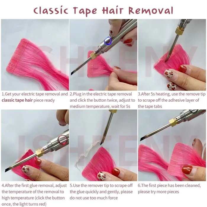 Dissolvant de colle à cheveux avec pince à pression Pro Tape Extensions