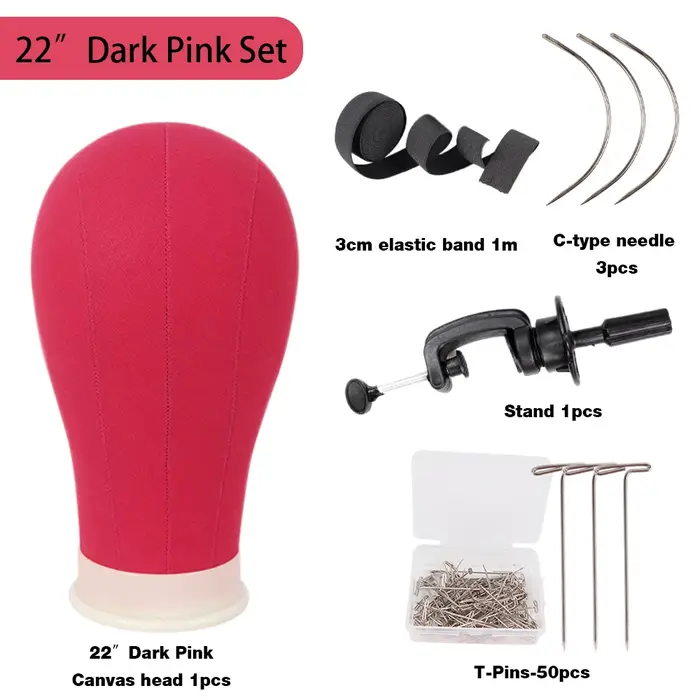 Nunify Mannequin tête support de perruque Rose