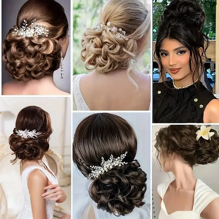 Extension de chignon synthétique bouclé et ébouriffé