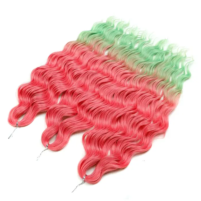 Extensions de Cheveux Tressés Synthétiques Bouclés Naturels