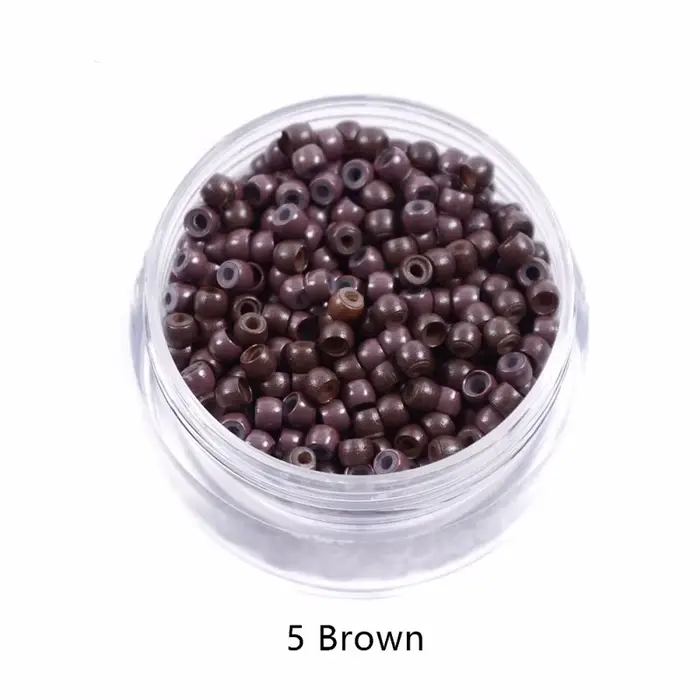 1000 pièces 3mm Nano Silicone doublé Micro anneau perles d'extension de cheveux