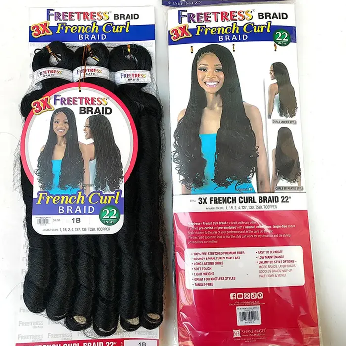 Extensions de cheveux synthétiques ondulés français