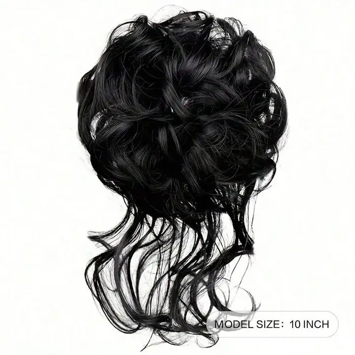 Extensions de queue de cheval synthétiques bouclées et volumineuses avec pince à griffes, postiche chignon désordonné pour usage quotidien