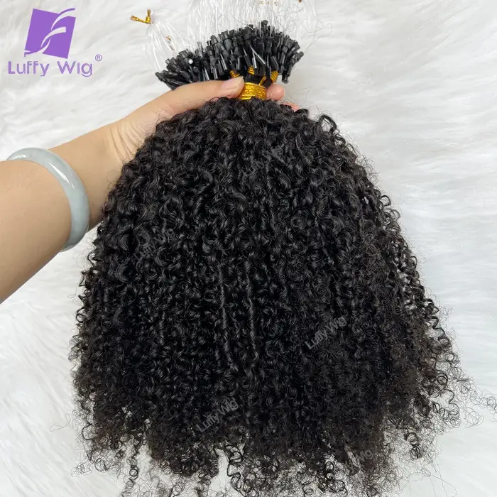 Extensions de Cheveux Humains Brésiliens Remy avec Micro Boucle