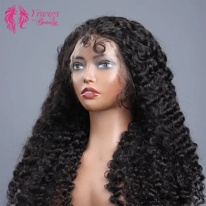 Perruque Cheveux Bouclés Birmanes 13x4 HD Lace Front, Perruque en Cheveux Humains Véritables 5x5 Lac