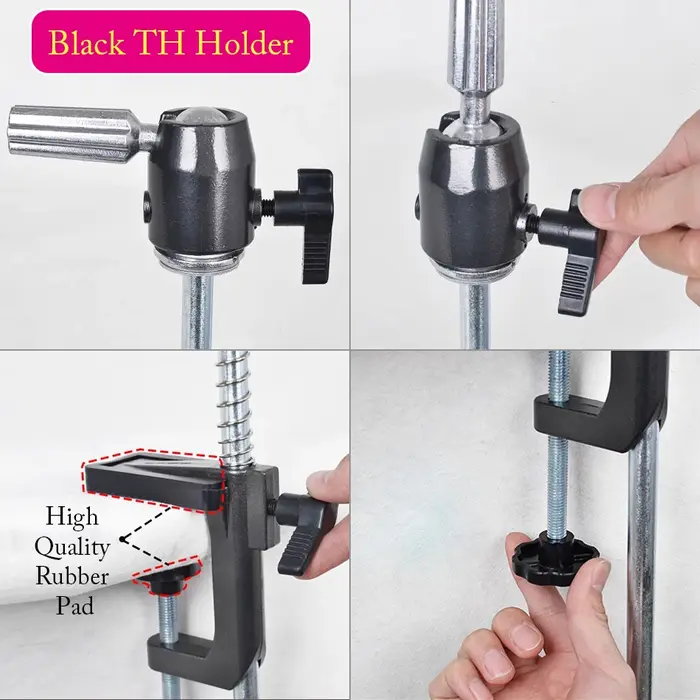 Support de tête de perruque à pince de table, support de tête de mannequin d'entraînement réglable en plastique, outils et accessoires capillaires
