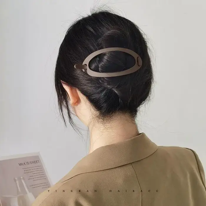 Pinces à cheveux grande boucle plate pince