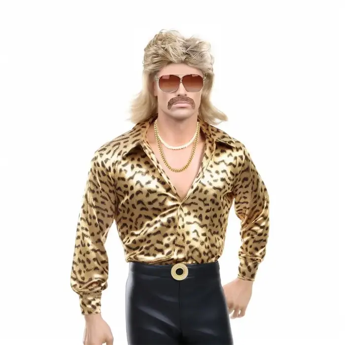 Perruque synthétique Rock marron doré pour hommes