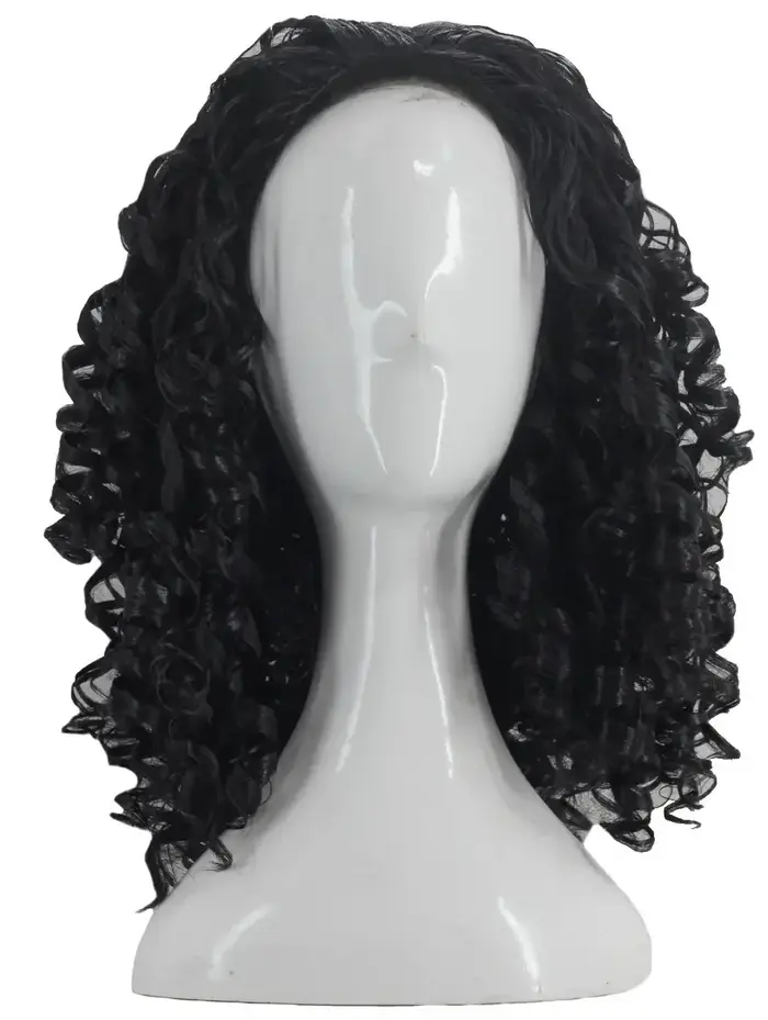 Perruque synthétique ondulée unisexe pour Costume d'halloween