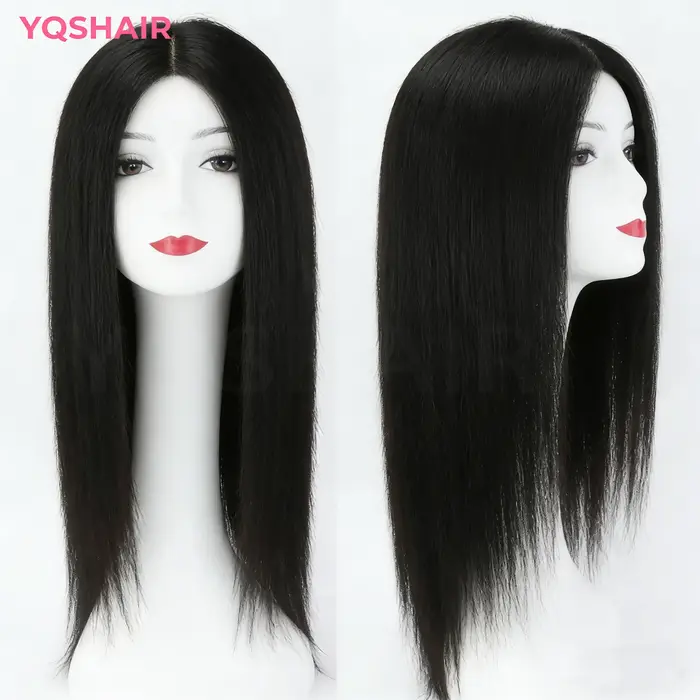 6x6 soie Base supérieure pleine dentelle perruque de cheveux humains soyeux droite péruvienne Remy c