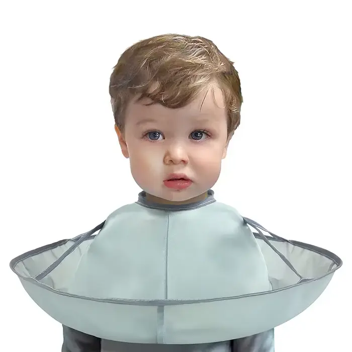 Cape de coupe de cheveux pour enfants, réutilisable, pour barbier, outils, capture de cheveux pliable pour usage domestique, tablier de coiffure, accessoires pour bébé