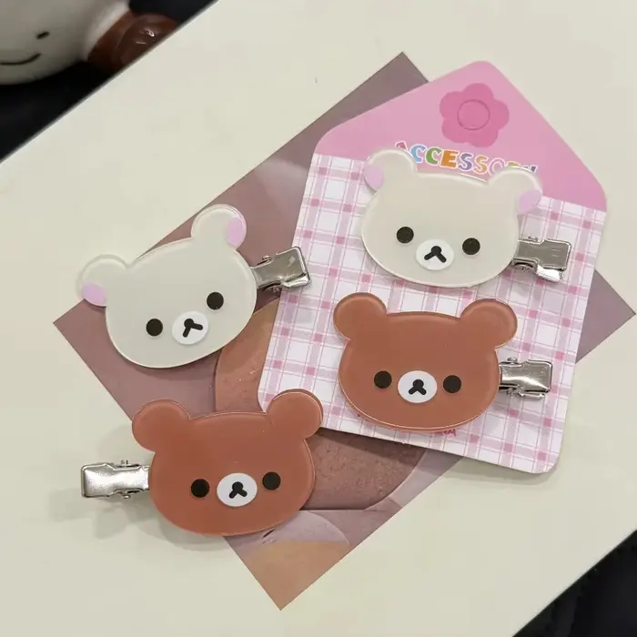Pinces à cheveux ours décontractées