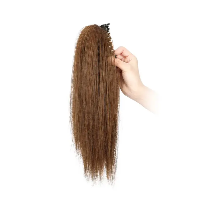 Extension capillaire synthétique courte et lisse de 14 pouces