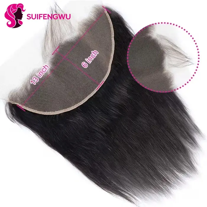 Lace Frontale 13x6 HD Lace effet ondulé, fermeture en dentelle transparente, ligne de cheveux nature