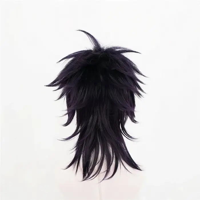 JOJO's Bizarre Adventure Narancia Ghirga Cosplay perruque violet foncé avec bandeau cheveux fibre résistante à la