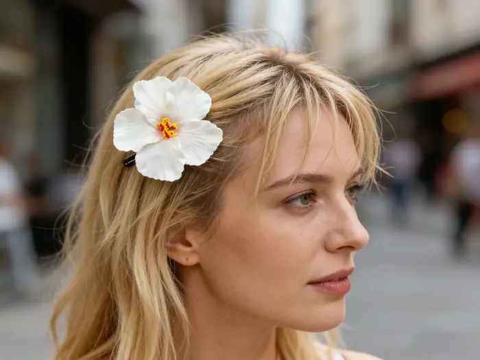 1 Pince à Cheveux Hibiscus