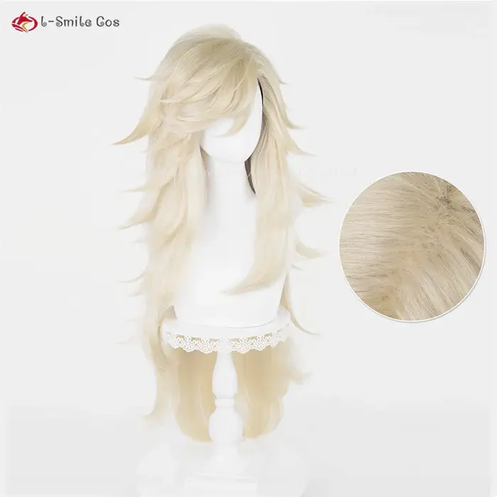 Douma Cosplay perruque 100 cm perruques dorées pour hommes femmes unisexe