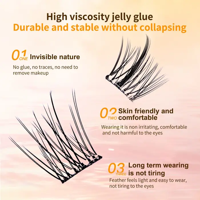 Nouveaux cils auto-adhésifs sans colle Extensions de faux