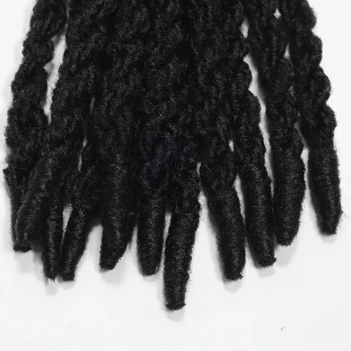 Extensions Loc synthétiques double torsion pour hommes, cheveux Dreadlock permanents, 12 couleurs disponibles, 14 pouces, largeur 2 cm, 12 brins