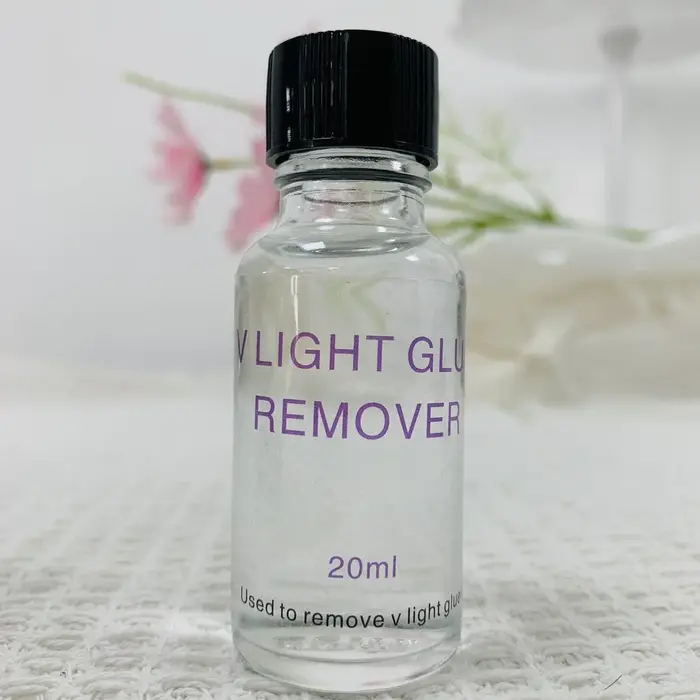 Colle d'extension de cheveux à lumière UV avec dissolvant 20g dissolvant de lumière UV 20ml V colle 
