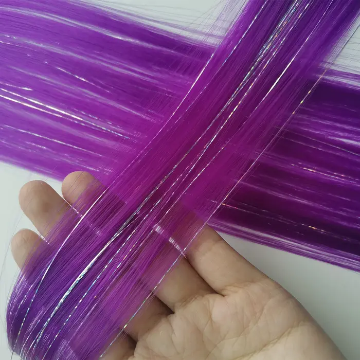 Extensions de cheveux synthétiques à clips licorne colorées