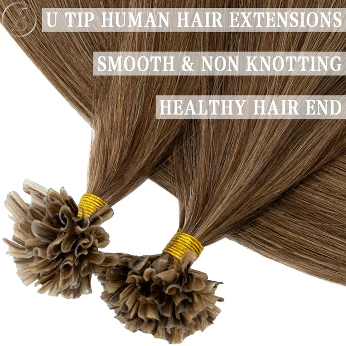 U Tip Extensions de Cheveux Humains