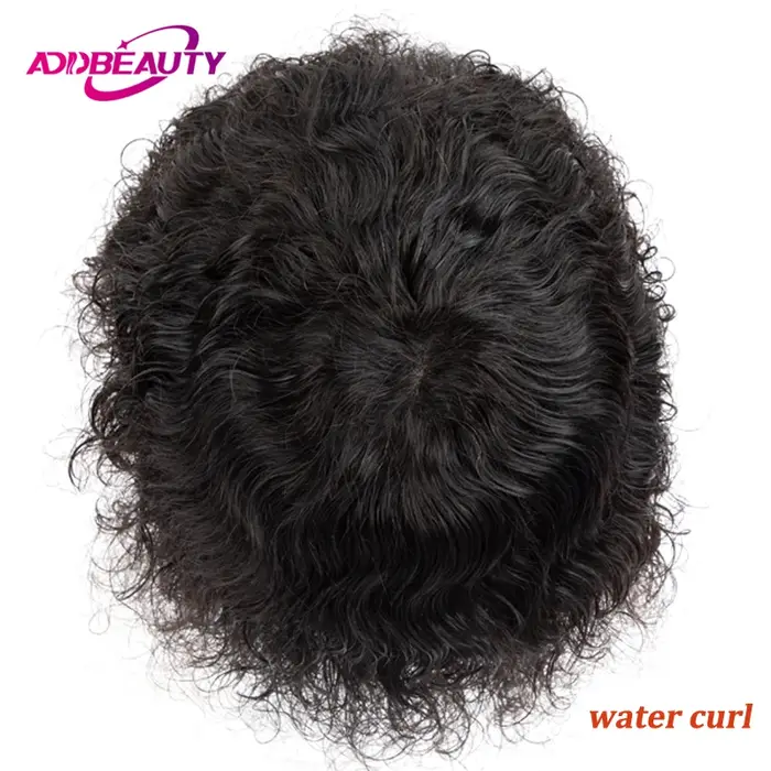 Hommes toupet cheveux humains Fine Mono NPU indien perruques