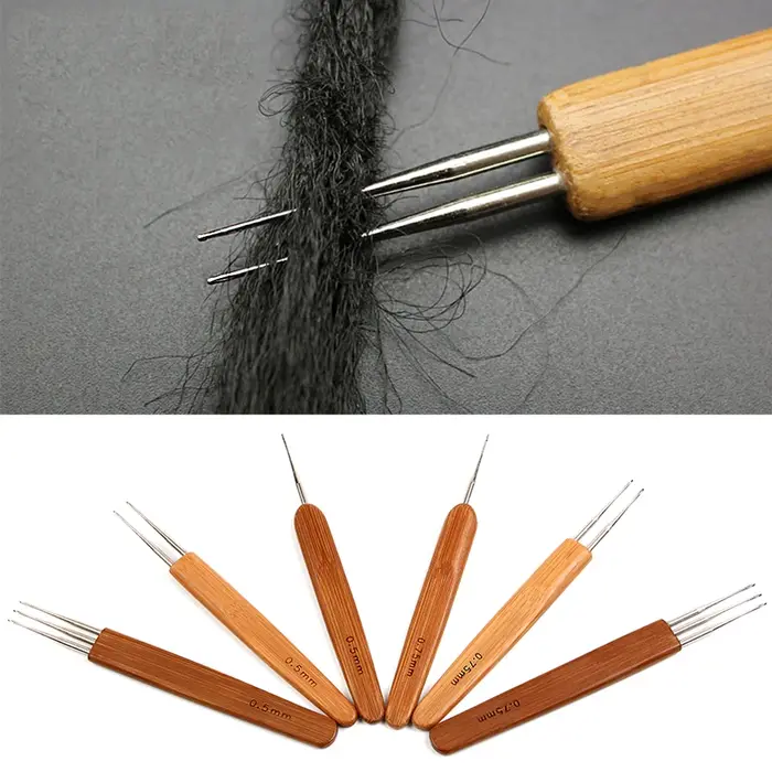 Dreadlocks crochet aiguille bambou poignée