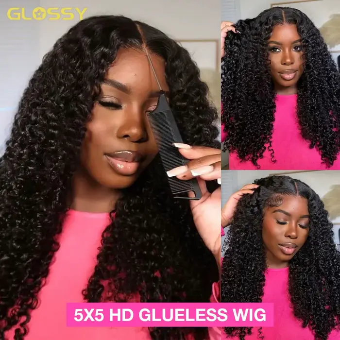 250 densité 13x6 Hd Afro crépus bouclés perruque 100% cheveux humains 13x4 4c bords frontale vague p