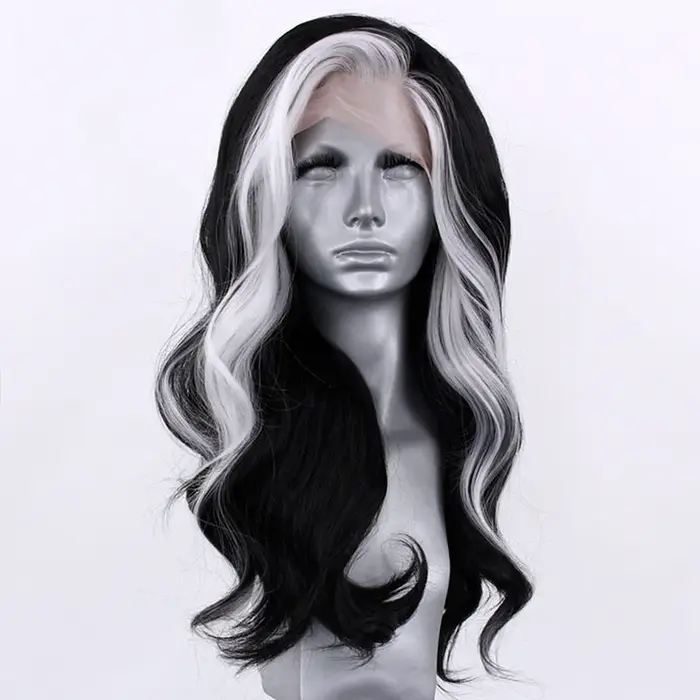 Perruque Lace Front Wig synthétique à reflets longs 13x4