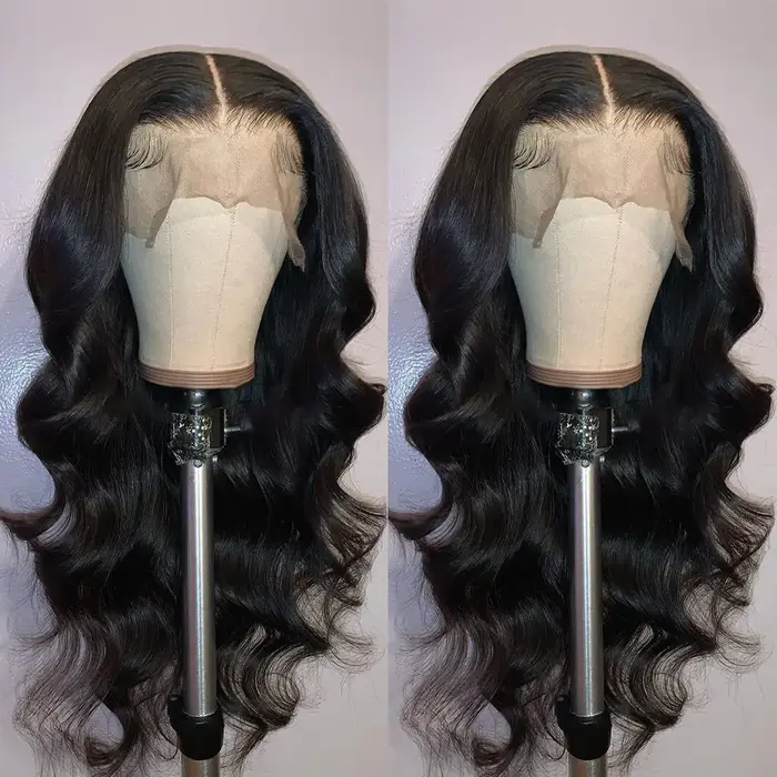 Élégance au quotidien | Perruque synthétique noire élégante à boucles mi-longues pour femmes