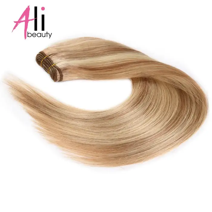 Extensions de tissage de cheveux humains droits 100% trame