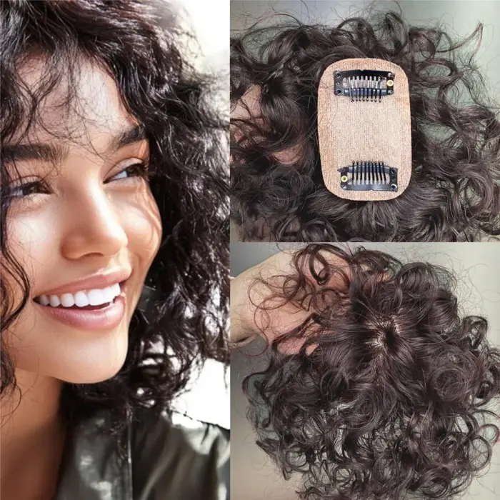 Cheveux bouclés Toppers pour femmes pince