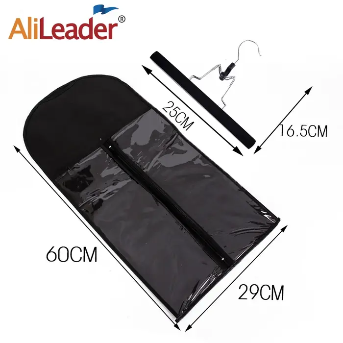 Alileader meilleure qualité Portable perruque sac de rangement avec cintre paquet costume étui sac pour cheveux