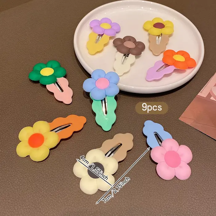 Pinces à cheveux 9 couleurs aléatoires
