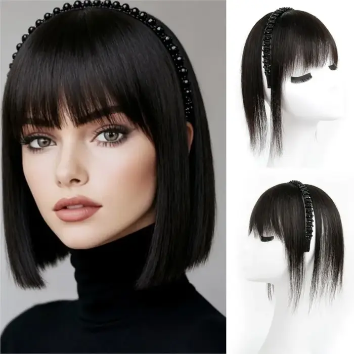 Bandeau de cheveux humains instantanés