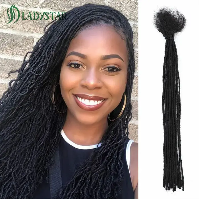 0.2 cm Microlocs 100% Extensions de cheveux humains Dreadlock pour hommes femmes enfants Extensions