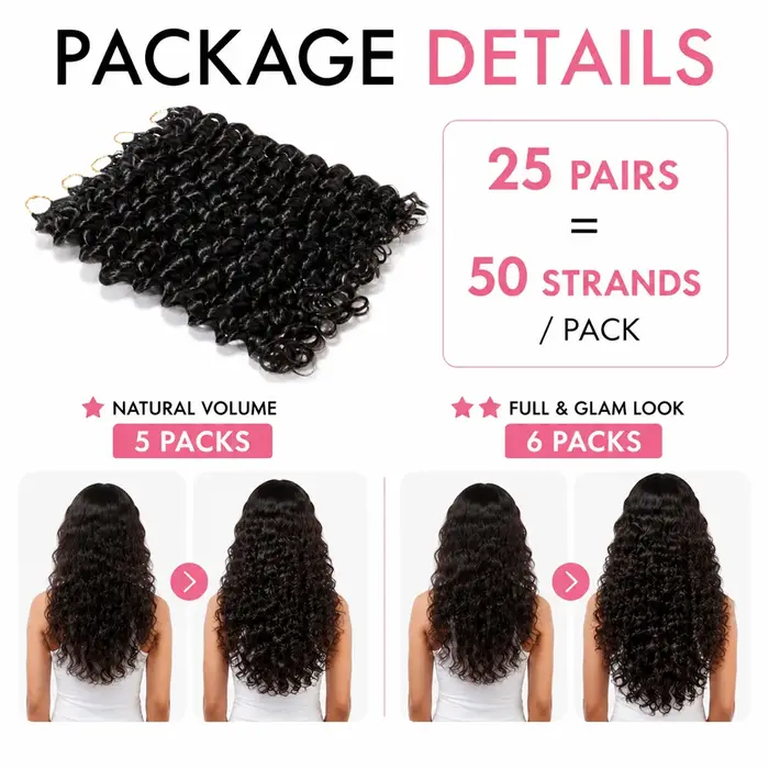 WOWANGEL Extensions de cheveux humains bouclés en vrac pour tresses