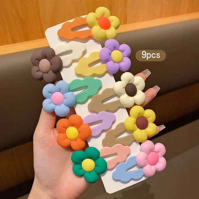 Pinces à cheveux 9 couleurs aléatoires